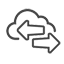 An icon of cloud storage with controlled access.